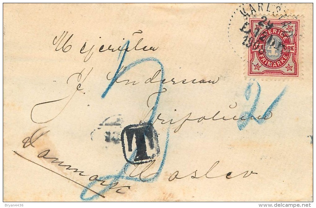 Suéde - Lettre - ** 1908 - Karstad - Paslev **  - Voir 2 Scans. - Autres & Non Classés