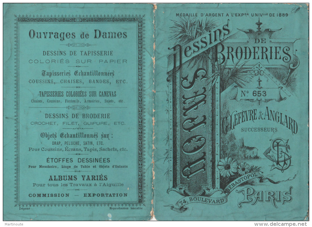 -  Très Beau Petit Album N°653  Pour Modèles De Broderie De Lettres Sur Tissus - 013 - Autres & Non Classés