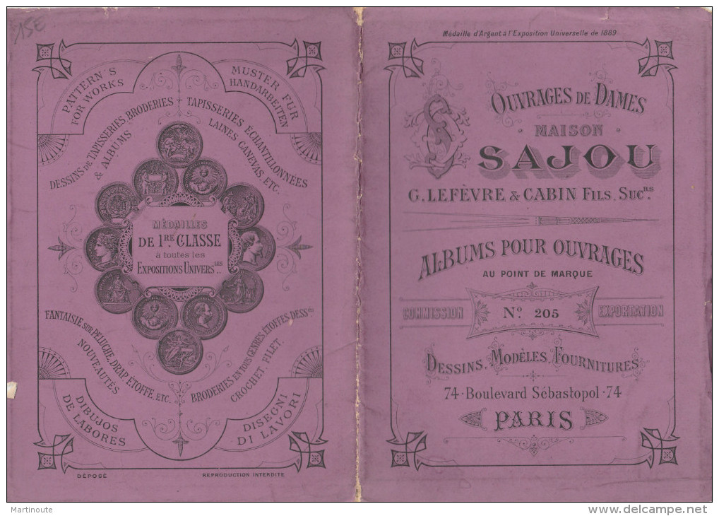 -  Très Beau Petit Album N°205  Pour Modèles De Broderie De Lettres Sur Tissus - 026 - Autres & Non Classés