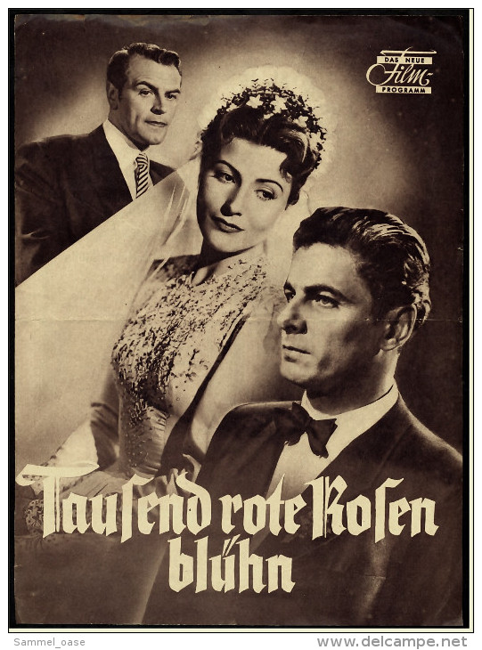 Das Neue Film-Programm Von Ca. 1952  -  "Tausend Rote Rosen Blühn"  -  Mit Rudolf Prack , O.W. Fischer - Magazines