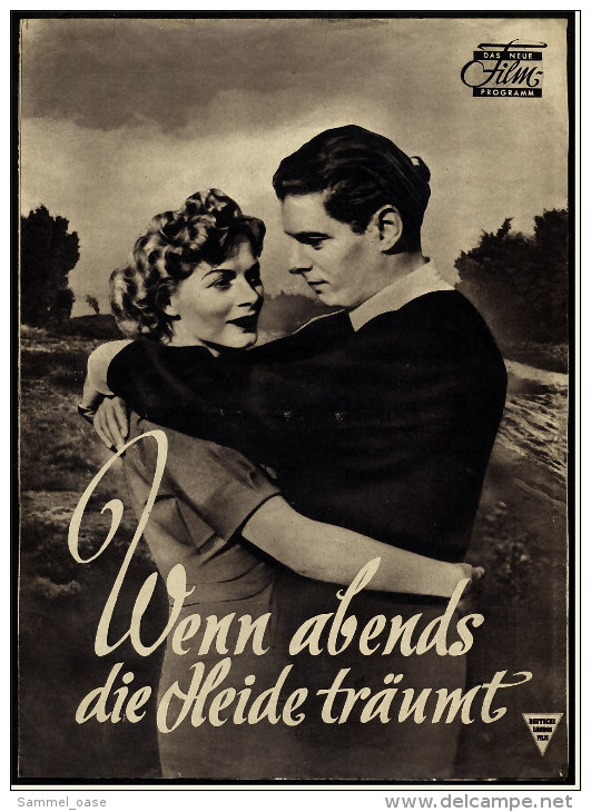 Das Neue Film-Programm Von Ca. 1952  -  "Wenn Abends Die Heide Träumt"  -  Mit Rudolf Prack , Viktor Staal - Revistas