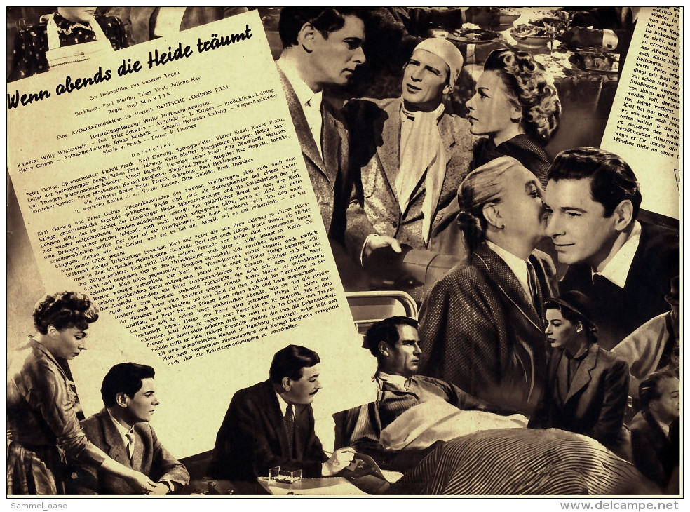 Das Neue Film-Programm Von Ca. 1952  -  "Wenn Abends Die Heide Träumt"  -  Mit Rudolf Prack , Viktor Staal - Revistas