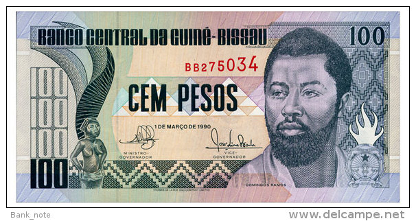 GUINEA-BISSAU 100 PESOS 1990 Pick 11 Unc - Guinea-Bissau