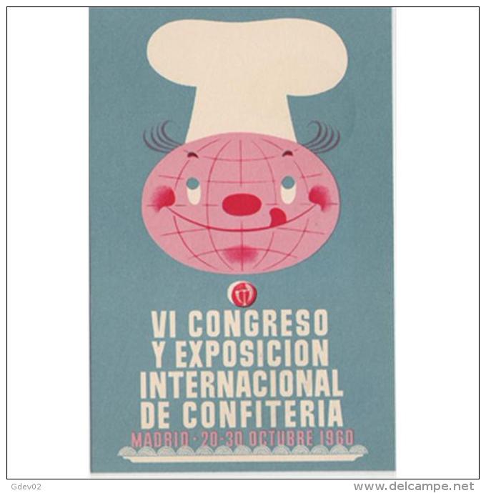 PUTP1799DCPA-LFT7194TPRC.Tarjeta Postal De Publicidad..Congreso Internacional De CONFITERIA.Madrid 1960 - Recetas De Cocina