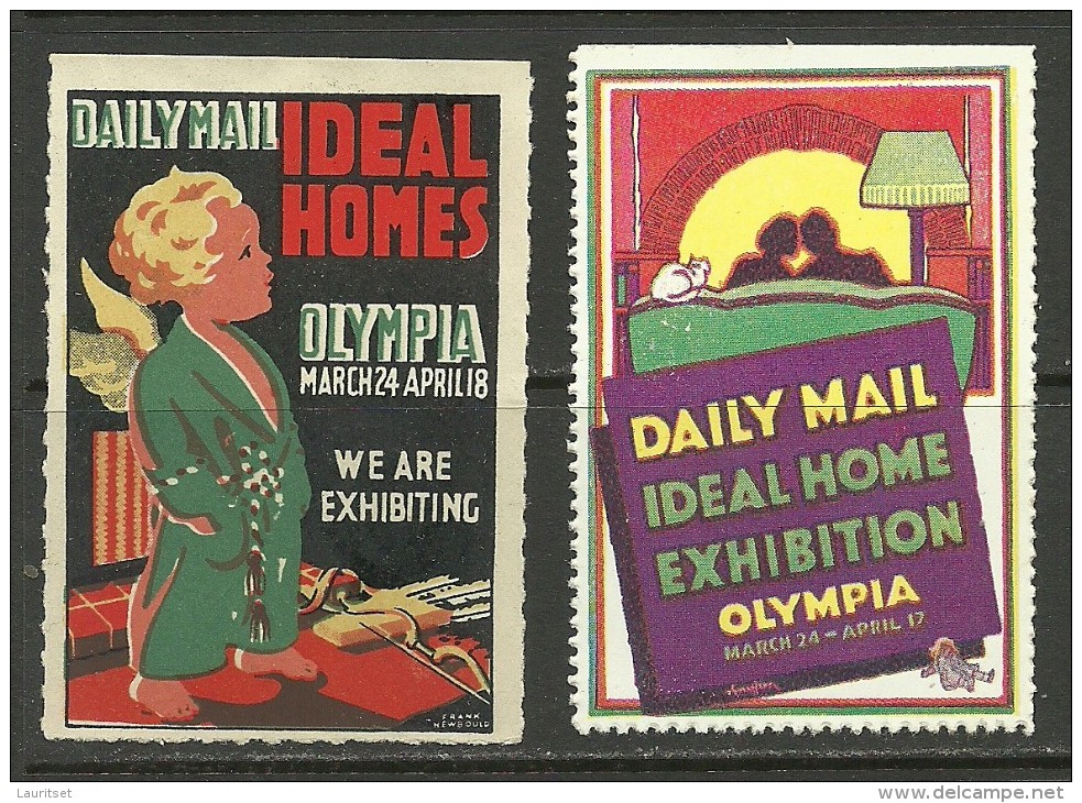 Great Britain 1930ies Advertising Stamps Daily Mail Ideal Homes Fair Olympia - Cinderellas