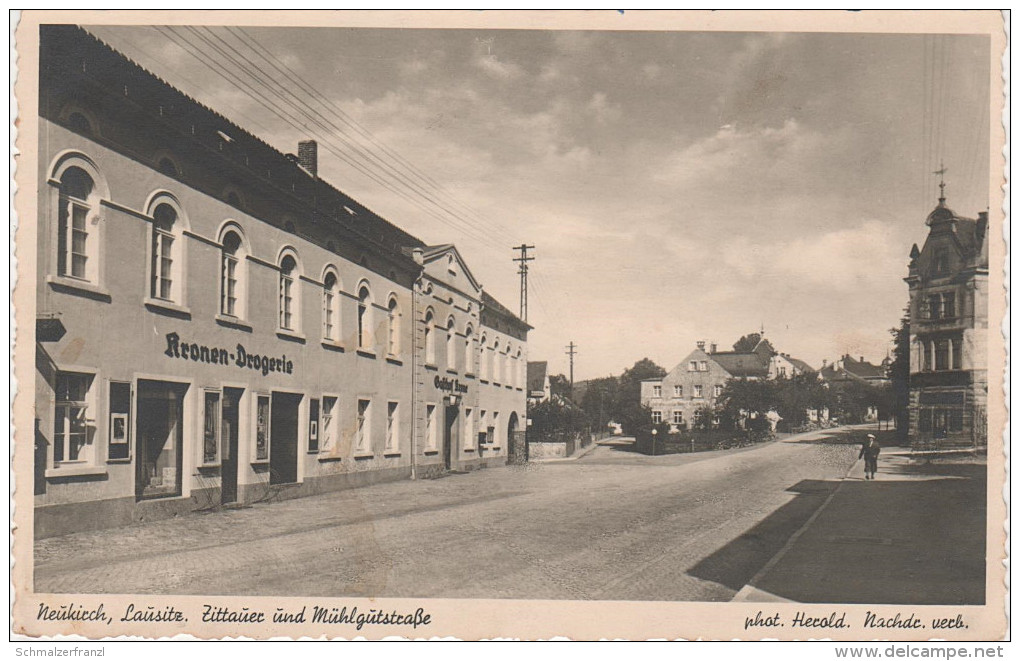 AK Neukirch Oberneukirch Gasthof Goldene Krone Kronen Drogerie Bei Bischofswerda Wilthen Putzkau Bautzen Löbau - Neukirch (Lausitz)