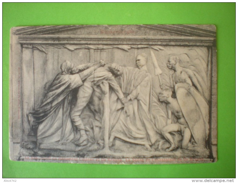 Blankenberge, Bas-relief Du Monument Lippens Et De Bruyne, La Scène De L´assassinat De De Bryune (N) - Blankenberge