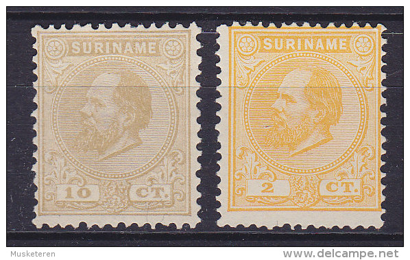 Suriname 1875-83 Mi. 10, 15    König King Wilhelm III. MNG - Suriname ... - 1975