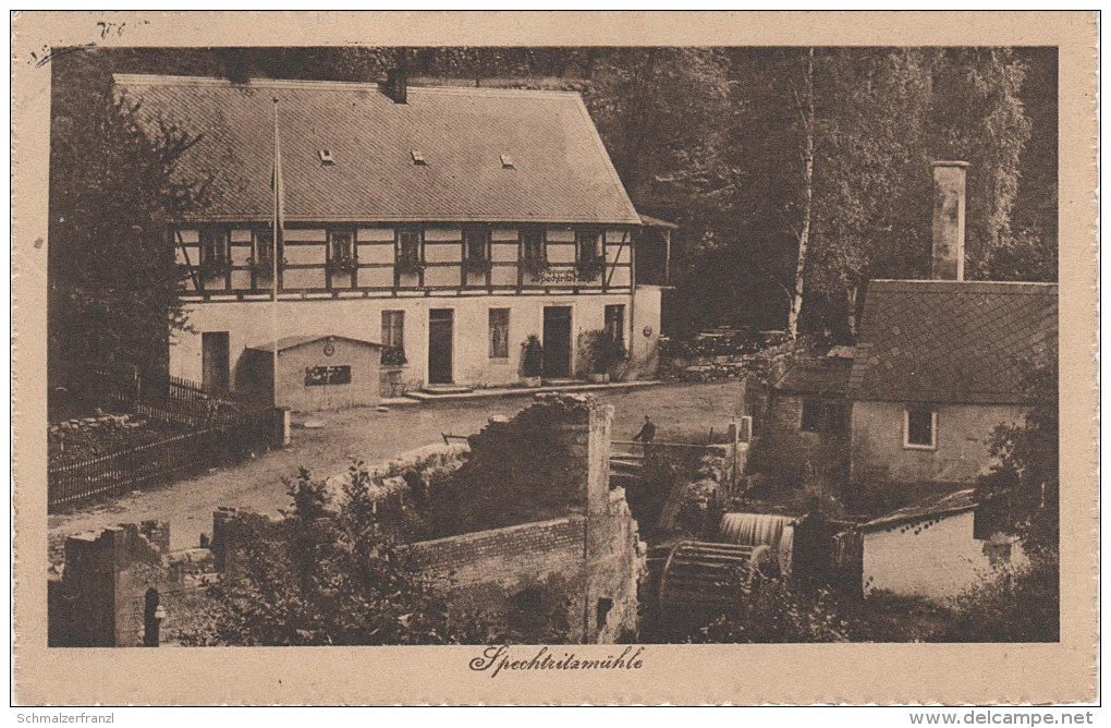 AK Spechtritz Spechtritzmühle Gasthaus Bei Lübau Stempel Rabenau Tharandt Dippoldiswalde Rabenauer Grund Weisseritztal - Rabenau