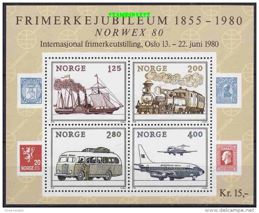 Norway 1980 Norwex '80 M/s ** Mnh (20324) - Blokken & Velletjes