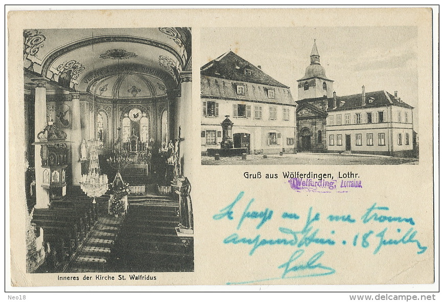 Welferding Gruss Aus Wolferdingen Inneres Der Kirche St Walfridus  Edit Franz Tinten - Faulquemont