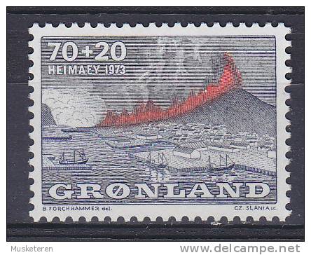 Greenland 1973 Mi. 86    70 (Ø) + 20 (Ø) Vulkanausbruch Auf Heimaey (Cz. Slania) MNH** - Ungebraucht