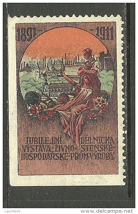 TSCHECHOSLOWAKEI 1911 Reklamemarke Vignette Ausstellung MNH - ...-1918 Préphilatélie