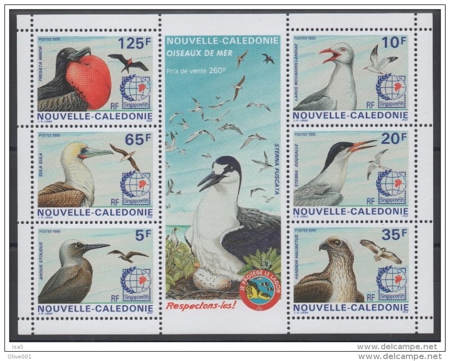 Nouvelle Calédonie Y&T N° 693 /98 Cce Tenants Neufs ** MNH Oiseaux De Mer - 50 % De La Cote à Voir Et A Avoir Exc 2387 - Marine Web-footed Birds