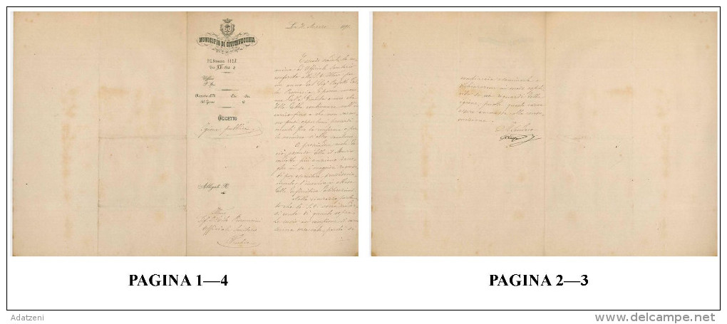 ART.BR – MUNICIPIO DI CIVITAVECCHIA P.G. NUMERO 1128 TIT. XV ART4 9 DEL 31 MARZO 1891 OGGETTO: IGIENE PUBBLICA IN QUESTO - Decreti & Leggi