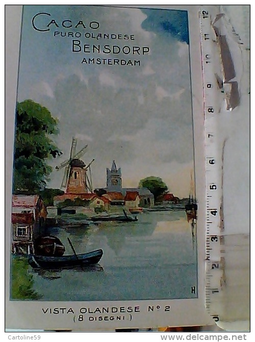 ILLUSTRATA CACAO PURO OLANDESE BENSDORP AMSTERDAM ILLUSTRAZIONE PUBBLICITA  VB1912 OCCHIEPPO INF. SONDRIO ES15925 - Other & Unclassified