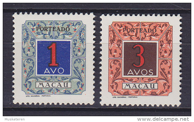 Macau 1952 Mi. 54-55 Porto Postage Due MNH** - Portomarken