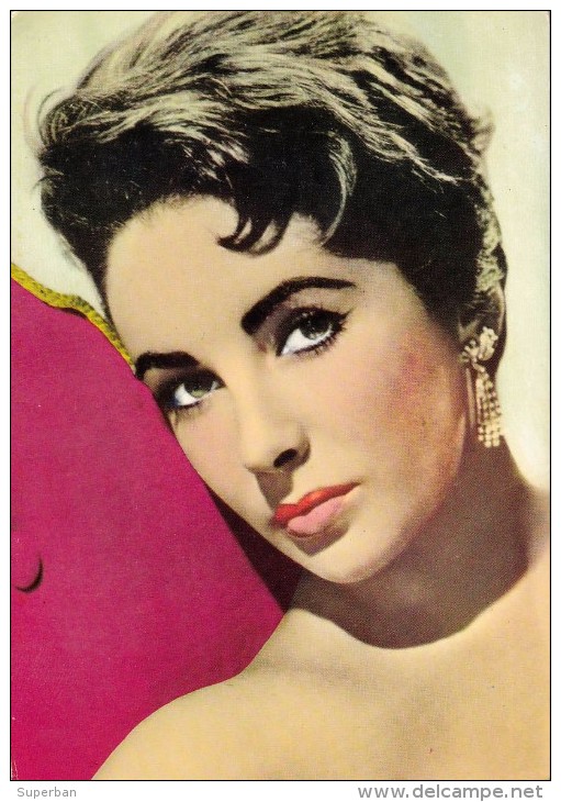 ACTRICE : ELIZABETH TAYLOR - CARTE POSTALE ANCIENNE - OSCAR COLOR / SPAIN ~ 1960 - 1965 (r-898) - Schauspieler