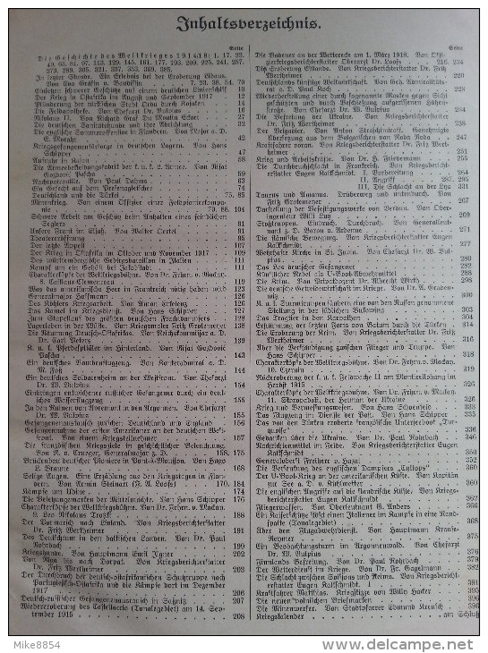 224 - ILLUSTRIERTE GESCHICHTE DES WELTKRIEGES 1914-18 - 634 Abbildungen 34 Karten Und Pläne  8. BAND - 5. Guerres Mondiales