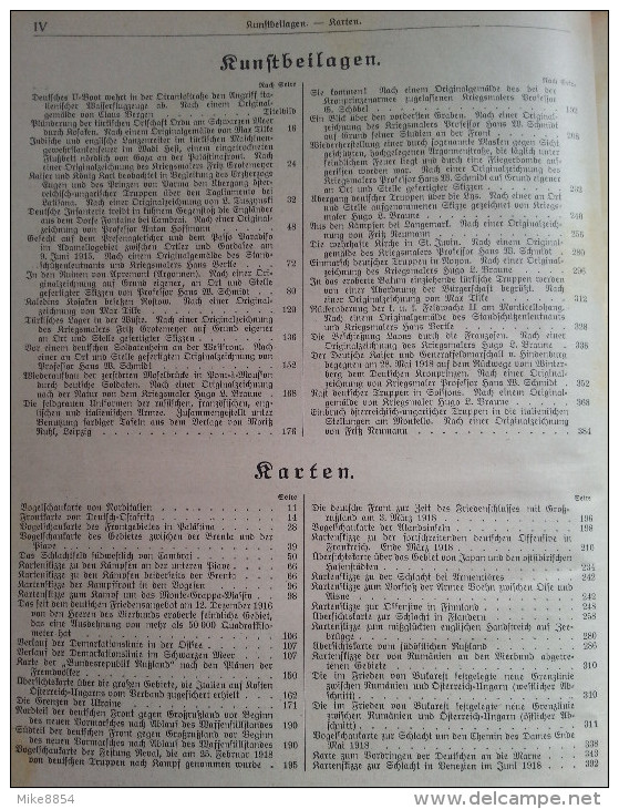 224 - ILLUSTRIERTE GESCHICHTE DES WELTKRIEGES 1914-18 - 634 Abbildungen 34 Karten Und Pläne  8. BAND - 5. Guerres Mondiales