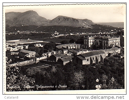 S5411 CARTOLINA PALERMO BAGHERIA PALAZZO VALGUARNERA E STADIO - Bagheria