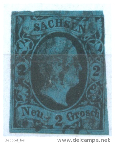SACHSEN - 1851 - USED/OBLIT. - Mi 5 - Lot 11536 SECOND CHOICE - Saxe