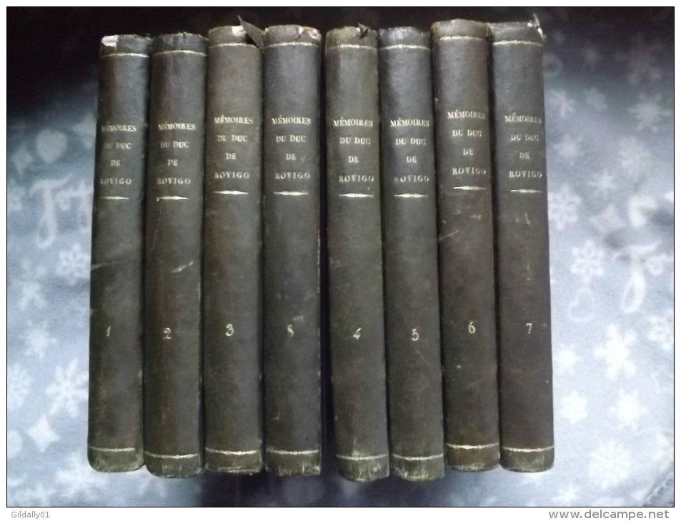 NAPOLEON * MEMOIRES DU DUC DE ROVIGO   8 Volumes.1828. - Non Classés