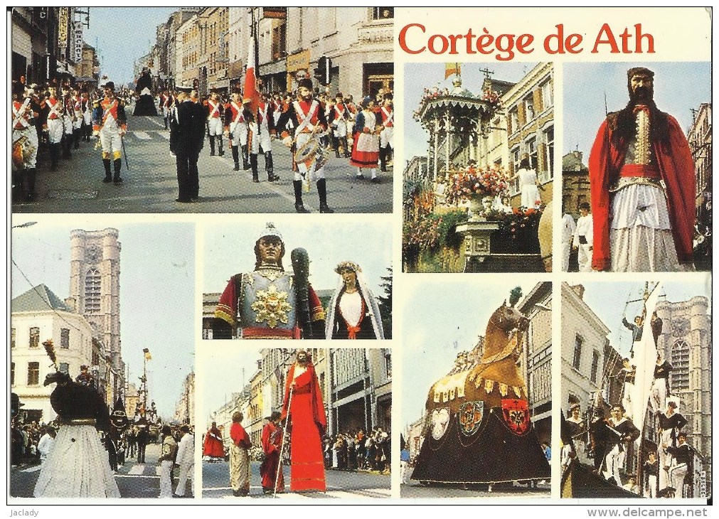 Cortège  De  Ath -- Multivues.       ( 2 Scans ) - Ath