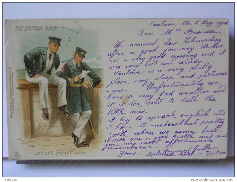 THE BRITISH NAVY - LETTERS FROM HOME - HARRY PAYNE - LITHOGRAPHIE - DOS SIMPLE - 1900 - Autres & Non Classés