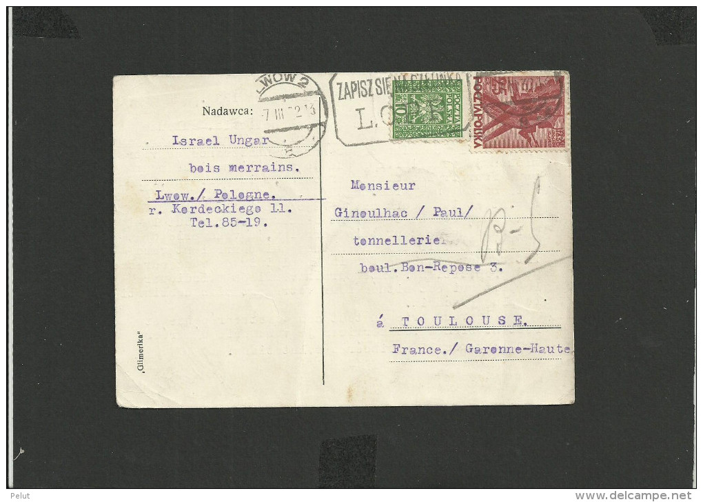 Carte Postale Pologne 1932 - Covers & Documents