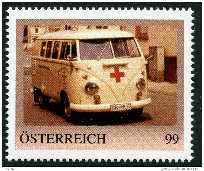 ÖSTERREICH / 8111178 / Rot Kreuz VW-Bus Einsatzfahrzeug / Postfrisch / ** - Personnalized Stamps