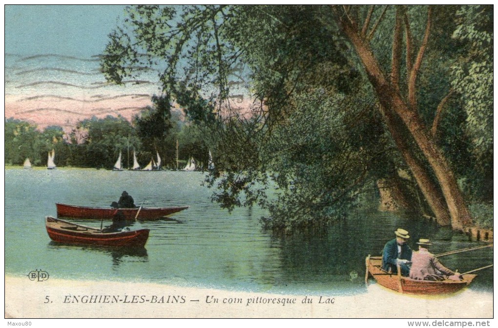 ENGHIEN-LES-BAINS - Un Coin Pittoresque Du Lac  -1922 - - Enghien Les Bains