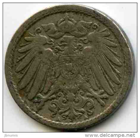 Allemagne Germany 5 Pfennig 1906 A J 12 KM 11 - 5 Pfennig