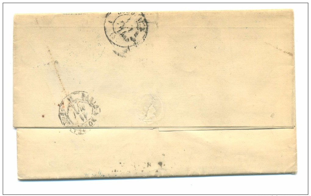 GERMANY 9.5.1874 LETTER FROM HAMBURG TO BORDEAUX 1G + 2G 1872 LARGE EAGLE ISSUE GERMANY-PARIS BLUE CANCEL - Briefe U. Dokumente