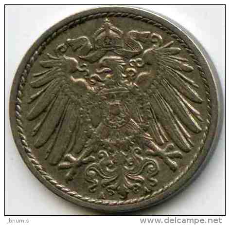 Allemagne Germany 5 Pfennig 1912 A J 12 KM 11 - 5 Pfennig