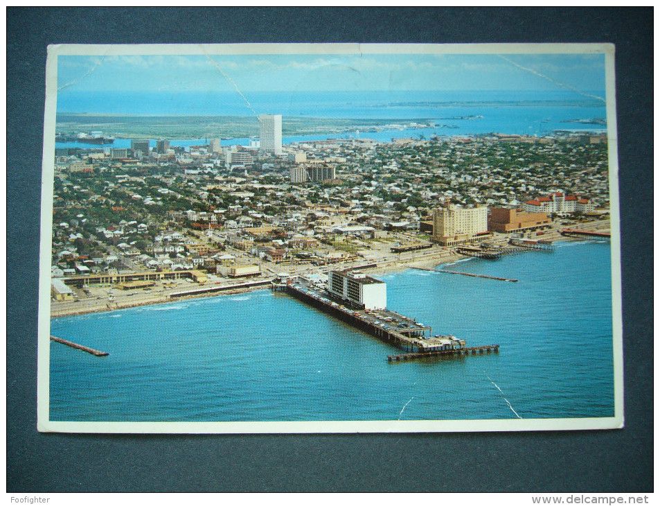 Texas: GALVESTON - Aerial View, Flagship Hotel - Posted 1980s - Galveston