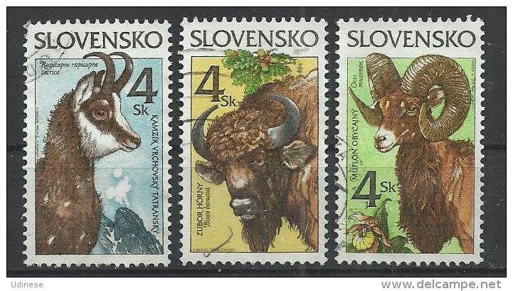 SLOVAKIA 1996 - ANIMALS - CPL. SET - USED OBLITERE GESTEMPELT USADO - Oblitérés