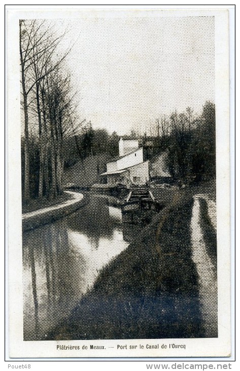 77 - MEAUX - Platrières- Port Sur Le Canal De L'Ourcq, Péniche - Meaux