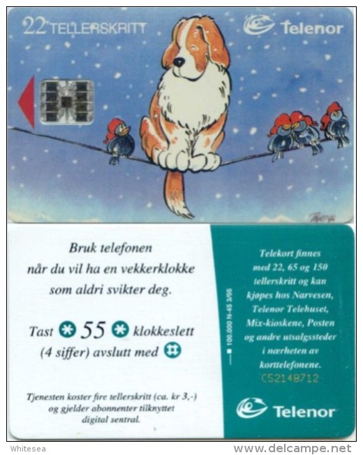 Telefonkarte Norwegen - Hund Und Vogel -  N-45 3/95 - Norwegen