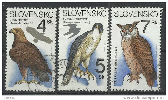 SLOVAKIA 1994 - BIRDS - CPL. SET - USED OBLITERE GESTEMPELT USADO - Oblitérés