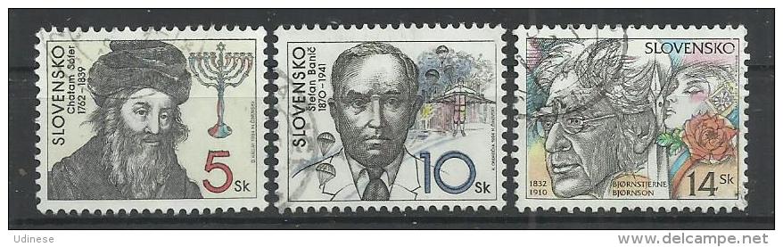 SLOVAKIA 1994 - FAMOUS PERSONS - CPL. SET - USED OBLITERE GESTEMPELT USADO - Oblitérés