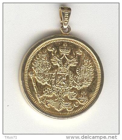 Médaille "20 Kopeck 1913" Métal Doré - Altri & Non Classificati