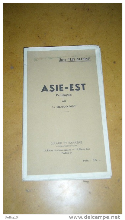 Carte Asie Est Politique ( Série Les Nations ) - 1/12 500 000e - Kaarten & Atlas