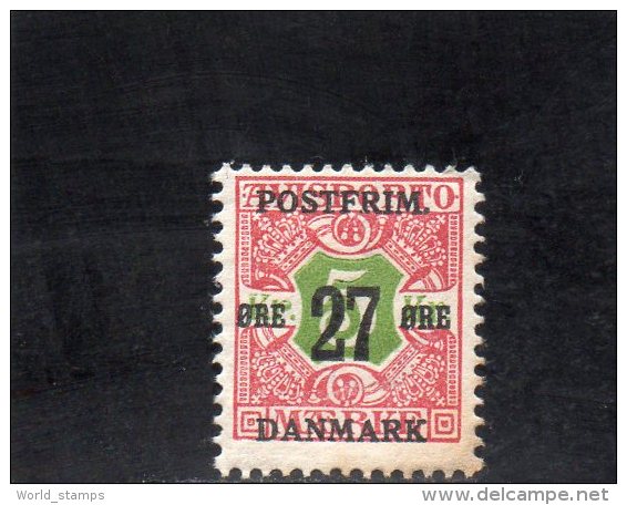 DANEMARK 1918 *  FILIGRANE CORONE - Unused Stamps