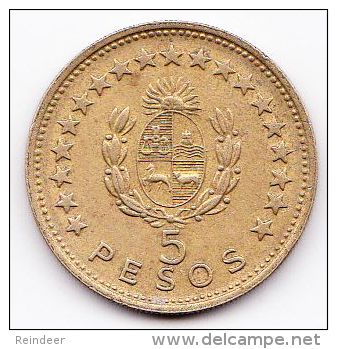 ® URUGUAY 1965: LOTE de 5 monedas - aluminio y bronce