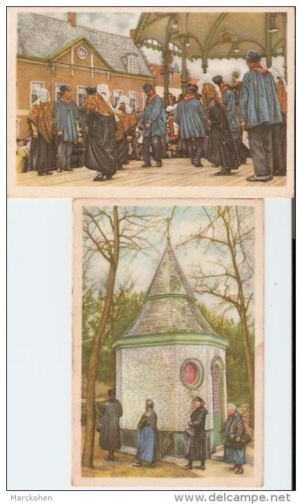 HERENTHALS (2200) - FOLKLORE : N° 75 - Tijdens Een Landjuweel, Voeren Boeren Dansen Uit; N° 30 - Beêweg Van Den Kruisweg - Herentals