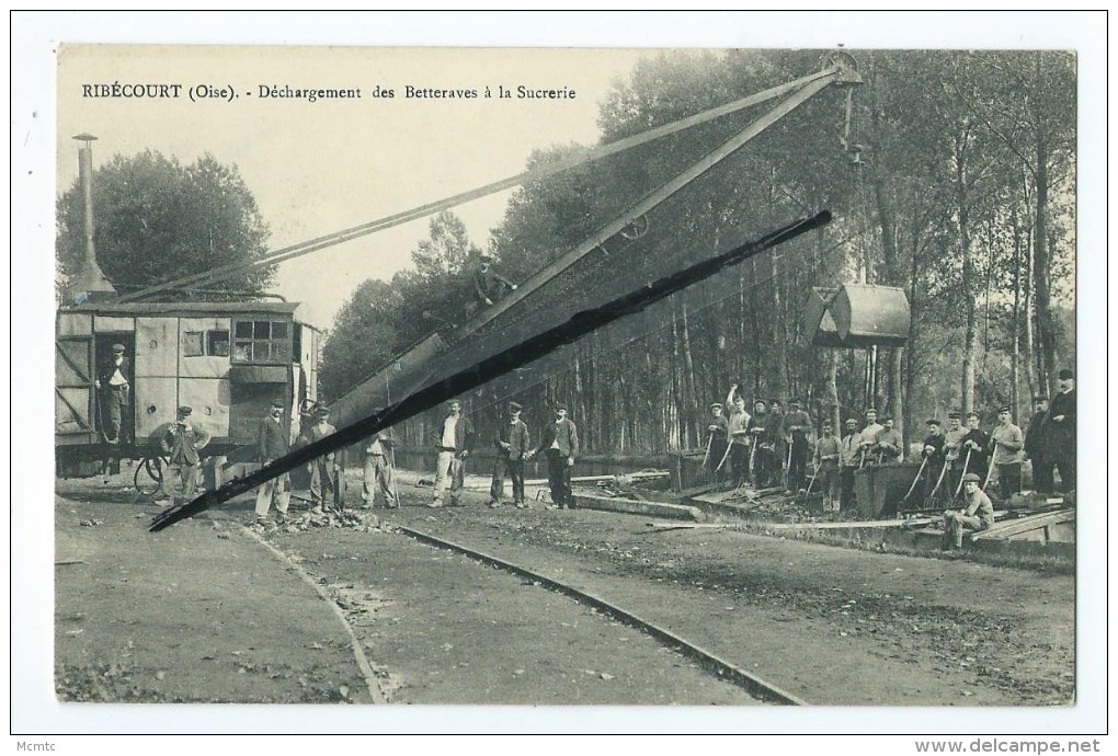 CPA - Ribècourt - Déchargement Des Betteraves à La Sucrerie - Ribecourt Dreslincourt