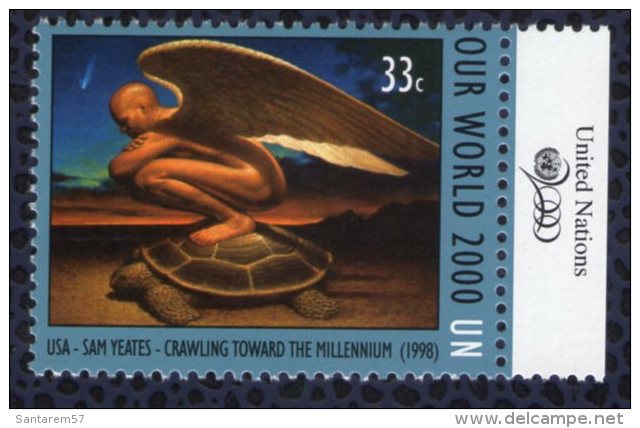 Nations Unies 2000 ONU Neuf Sam Yeates Peinture Crawling Toward The Millennium - Unused Stamps