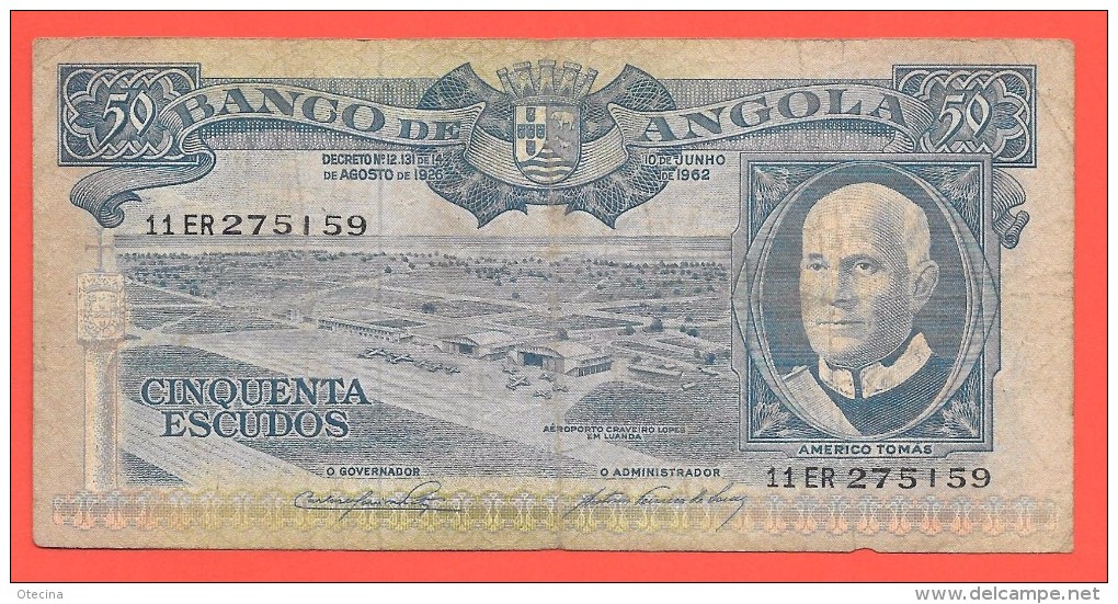 ANGOLA 50 Escudos 10 Juin 1962 P93 TB - Angola