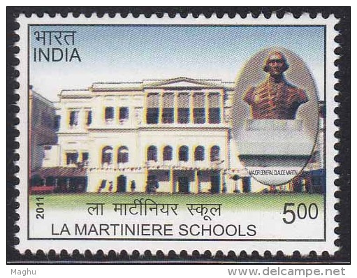 India MNH 2011, La Martiniere Schools, Controlled By The Church Of North India, Start By  Claude Martin Lyon France Born - Ongebruikt